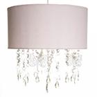 Lustre Tubular Com Cristais Borboletas Quarto Bebê Infantil - Potinho de mel