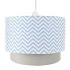 Lustre Tubular Duplo Chevron Azul Quarto Bebê Infantil - Potinho de mel