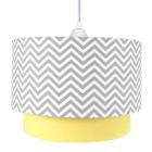 Lustre Tubular Duplo Chevron Cinza Quarto Bebê Infantil Menino Menina