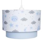 Lustre Tubular Duplo Chuva de Amor Azul Quarto Bebê Infantil Menino