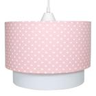 Lustre Tubular Duplo Coroa Rosa Quarto Bebê Infantil Menina - Potinho de Mel