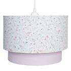 Lustre Tubular Duplo Jardim Rosa Quarto Bebê Infantil Menina - Potinho de Mel