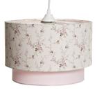 Lustre Tubular Duplo Rosa Quarto Bebê Infantil Menina