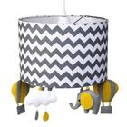 Lustre Tubular Elefante Cinza Quarto Bebê Infantil