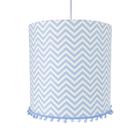 Lustre Tubular Pompom Chevron ul Quarto Bebê Infantil