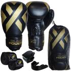 Luva Boxe Muay Thai Olimpo Esportes + Bandagem + Bucal