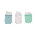 Luva de bebê kit com 3 pares canelados