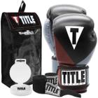 Luva De Boxe E Muay Thai Boxing Prime Title + Bandagem 3M + Protetor Bucal