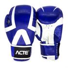 Luva de Boxe e Muay Thai Premium Azul e Branco 10oz P15-10 Acte Sports