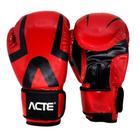 Luva de Boxe e Muay Thai Premium Vermelho e Preto 14oz P16-14 Acte Sports