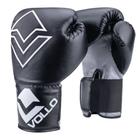 Luva de Boxe Muay Thai Iniciante Training Vollo Adulto 12Oz Preto