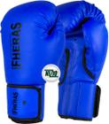 Luva de Boxe Muay Thai MMA 12oz Azul Fheras