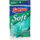 Luva de Látex Tamanho M Verde Soft Sanro