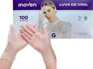 Luva de Vinil Transparente Caixa c/100 Unidades Sem pó - Inoven