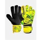 Luva Goleiro Reusch Attrakt Solid-Amarelo/Preto-Tam 10