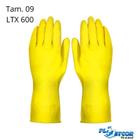 Luva Latex Amarela Acabamento Flocado Latex 600 Tamanho 09 - Plastcor