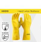 luva latex amarelo flocada,antiderrapante para limpeza em geral