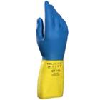 Luva Latex Neoprene Azul e Amarelo Forrada Tamanho 7 - PA3440516-7- MAPA