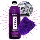 Luva Microfibra + Shampoo Automotivo 1,5l V-floc Vonixx Lava Autos Concentrando