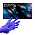 Luva Nitrílica Azul Sonic Grande Sem Pó Caixa com 100 Supermax