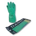 Luva nitrilica proteção produtos químicos - nitrasolv com forro verde - DANNY