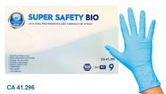 Luva Nitrilica Super Safety Azul Para Procedimento Caixa Com 100 Unidades