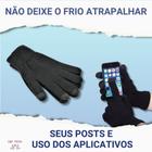 Luva P/ Frio Adulto Touch Screen Celular Inverno Poliéster