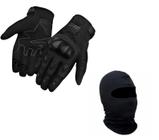 Luva Preta X11 Blackout Moto Motociclista Motoboy Frio Inverno Touch Screen + Capuz Ninja Touca Balaclava