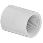 Luva Roscável PVC Branca Para Conexão Conectar Canos Tubos De Água Fria 1.1/4” Polegadas 40mm Tigre
