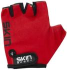 Luva Skin Sport Fun Meio Dedo Vermelho C/palma Preta
