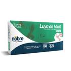 Luva vinil s/po G - protecao contra agentes quim. c/100unid. (ex. saude) CA 41265 - Nobre