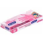 Luva Vinilflex Bompack Sem Pó Rosa M Com 100 Unidades