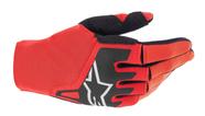 Luvas Alpinestars Techstar Mars vermelhas/pretas para adultos