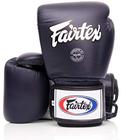 Luvas de boxe Fairtex BGV1 Muay Thai Training 16 onças azul/branco