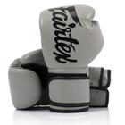 Luvas de boxe Fairtex BGV14 Muay Thai, microfibra, cinza, 16 onças