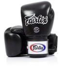 Luvas de boxe Fairtex BGV1BR Muay Thai respiráveis 350g pretas