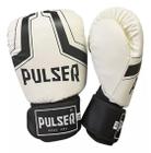 Luvas de Boxe Muay Thai Branco Iron Preto Adoma Pulser