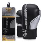 Luvas de Boxe Muay Thai First FX1 Preto-Prata Pretorian