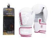 Luvas de Boxe Muay Thai First FX2 Branco-Rosa Pretorian