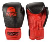 Luvas de Boxe Muay Thai New Prospect Preto Vermelho MKS