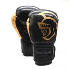 Luvas de boxe muay thai pretorian black line gold