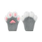 Luvas de Garras de Pelúcia Animal para Cosplay - Acessório de Halloween para Meninas