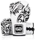 Luvas de kickboxing Fairtex Glory Edição Limitada Brancas 283g