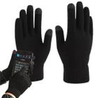 Luvas De Lã Preta Touch Screen Protege do Frio Da Para Usar No Celular Aquece as Mãos Feminina Masculino Adulto Unisexx