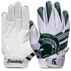 Luvas para receptores de futebol Franklin Sports Michigan State