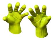 Luvas Shrek Mãos Halloween Cosplay Látex Fantasia S/ Máscara