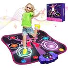 Luvios Dance Mat Girls Brinquedos Idade 6-8, Ilumine Dance Pad Kids Brinquedos Bluetooth Speakers, 4 5 6 7 8 9 10 anos de idade Menina menino Birthday Gifts Ideia, Jogos de dança da família para crianças idades 4-8, engraçado