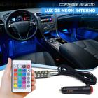 Luz Barra Led Neon Tunning Automotivo Carro Interno 7 Cores Controle BMW X6 2010 2011 2012 2013 2014 2015