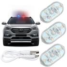 Luz De Carro Automotiva Kit 3 Uni Touch Led RGB Colorida Porta Mala Luvas Bau Iluminaçao Casa Moto Ambiente Interno Externo Carro