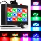 Luz de Festa Estroboscópica Rítmica Colorido 12 Leds Rgb Dj Iluminação Casa Bivolt